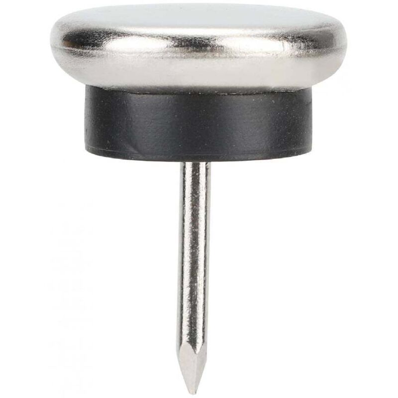 Scivoli per mobili realizzati in metallo e gomma con chiodo a falsa vite in bustina da 8 pezzi -18 mm
