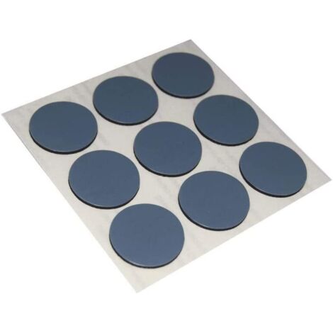 SCIVOLI PTFE ADESIVI TONDI FUSTELLATI Ø 28 MM. - GRIGIO - 6 PZ.