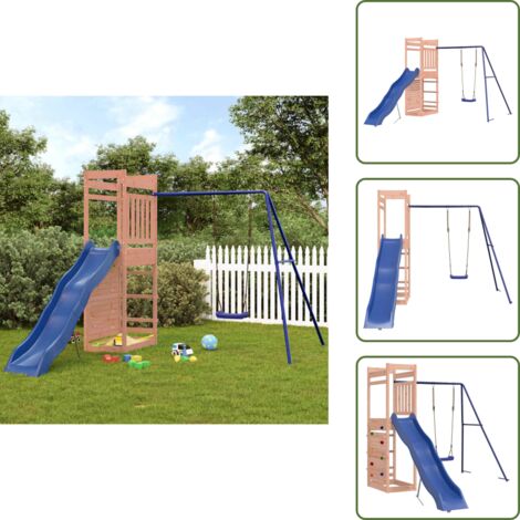 Scivolo a onde - vidaXL Set da Gioco da Esterno in Legno Massello di Douglas - Parete da arrampicata