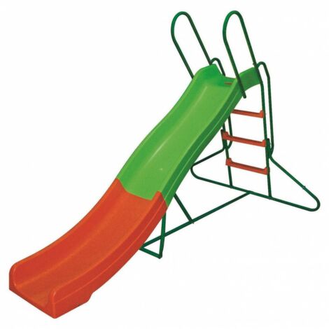 Scivolo Bambini In Plastica Anti Uv E Acciaio  Da Giardino Terrazza Parco Giochi