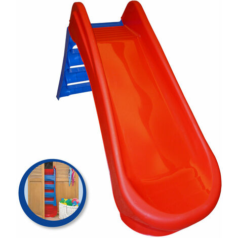 Scivolo per Bambini 64x141x92 cm in Plastica Rosso