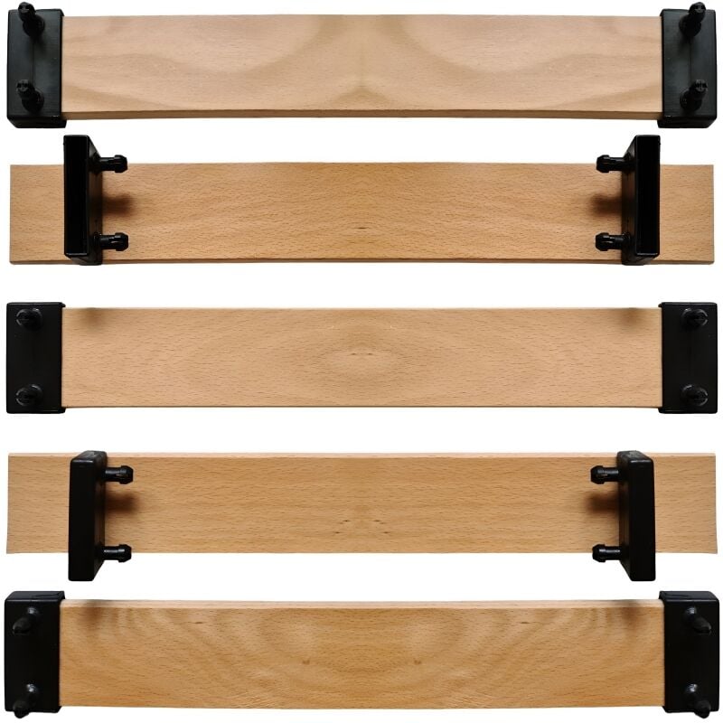 Lot de 5 Lattes de 70cm (700mm) Largeur 53mm épaisseur 8mm avec 10 Embouts, latte de lit, SCM Créations