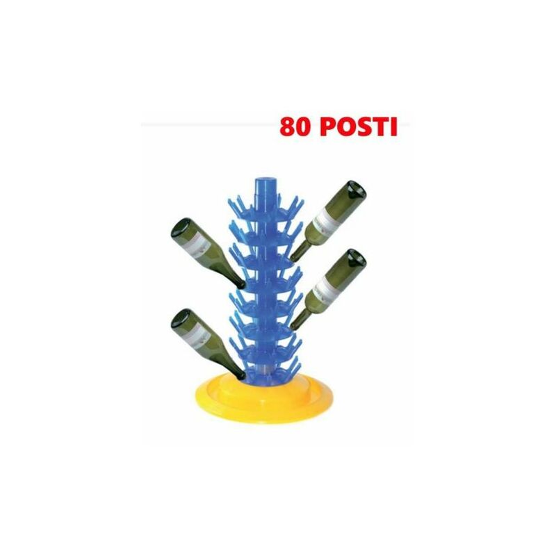 Image of Scolabottiglie 80 posti in abs in plastica vino acqua birra scomponibile (16301)