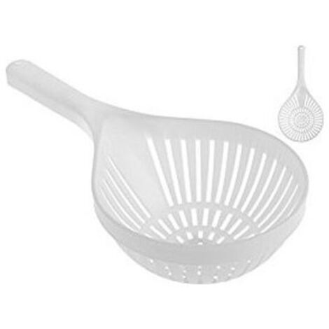 Scolapasta con manico diametro 18 cm per alimenti - Bianco - Mobil Plastic