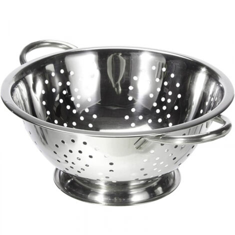 SCOLAPASTA INOX CON BASE - 24 CM