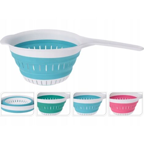 Scolapasta pieghevole in plastica da cucina 37x19x10,5 cm