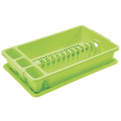 Scolapiatti Con Vassoio Lime - 45X26Xh8.5 Cm