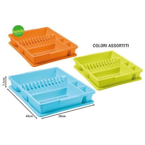 Scolapiatti con vassoio Veca in plastica colori assortiti