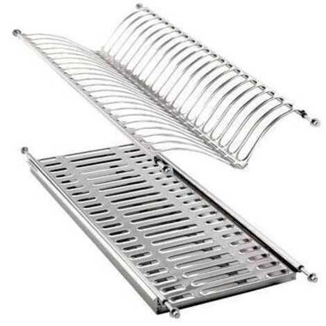 Scolapiatti Da Incasso In Acciaio Inox 41cm IDOR STORE - Asciuga I Piatti Senza Gocce! - Foto 9