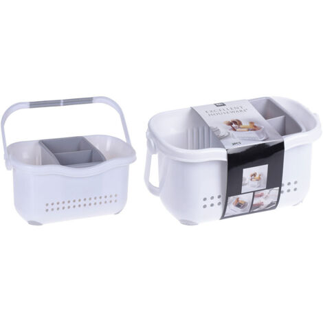 Scolaposate 23x12,5x12cm in TPR bianco e grigio