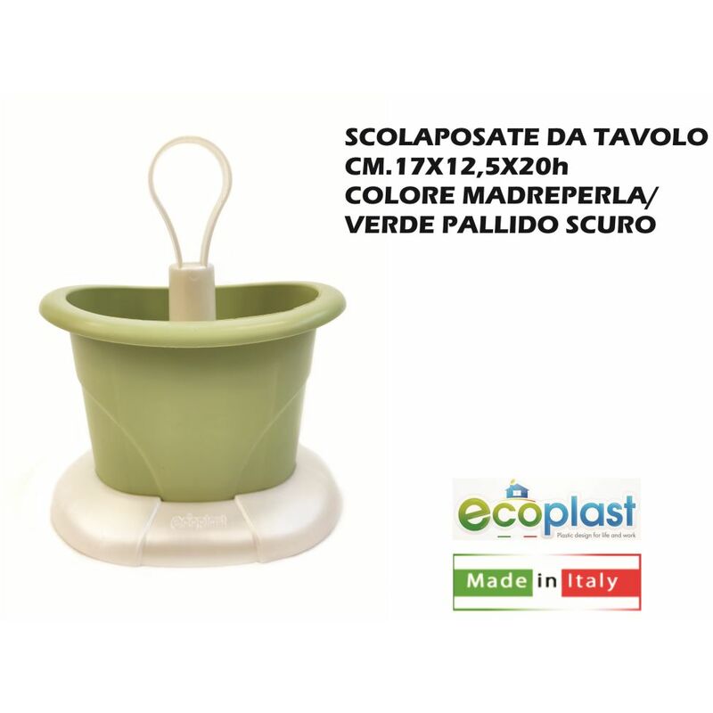 Image of Scolaposate Da Appoggio Tulipano Madreperla/verde Pallido Sc