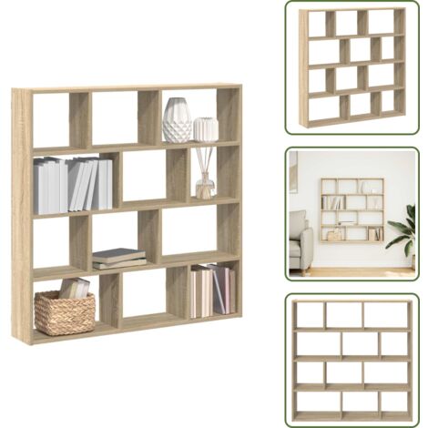 Scomparti - vidaXL Mensola a Cubo da Muro 12 Scomparti in Truciolato Rovere Sonoma - Arredamento casa