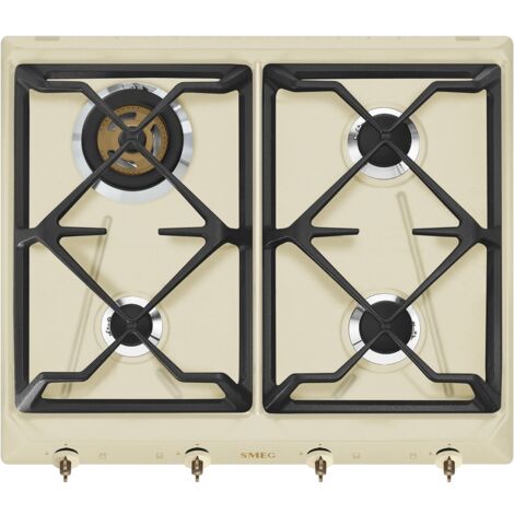 Sconosciuta Piano Cottura SRV864POGH a Gas 4 Fuochi Gas da 60 cm Colore Panna