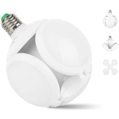 Sconto 40w deformabile calcio Ufo luce pieghevole lampadina LED luci garage 6500k
