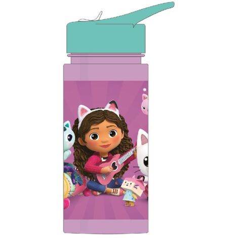 SCOOLI GABBY'S DOLLHOUSE DRINKING BOTTLE FOR CHILDREN WITH MOTIF PLASTIC WATER BOTTLE BPA FREE APPROXIMATELY 500 ML CAPACITY INT