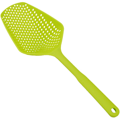 Scoop Colander PP Plastic Integrated Multifunctional Slotted Spoon for Cooking Kitchen Supplies Green