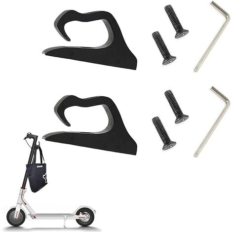 Scooter-Haken, Elektro-Scooter-Haken, vorderer Haken, Kunststoff-Aufbewahrungstaschen-Haken, multifunktionales Haken-Zubehör, robuster Haken für Xiaomi M365 Elektro-Scooter, 2St