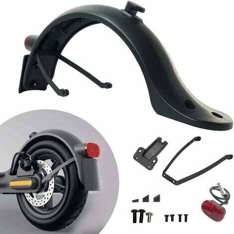 Scooter-Heckfender für Xiaomi M365 Pro 2, Heckfender-Kit mit Haken-Rücklicht-Nummernschildkartenhalter, langlebiges Scooter-Ersatzteilzubehör