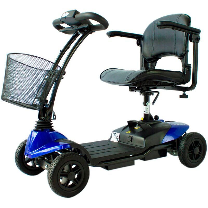 

Scooter movilidad reducida | Auton. 10 km | 4 ruedas | Compacto y desmontable | 12V | Azul | Virgo | Mobiclinic