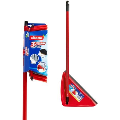 Scopa 3 Action Vileda, plastica, Red, 8 x 8 x 132 cm