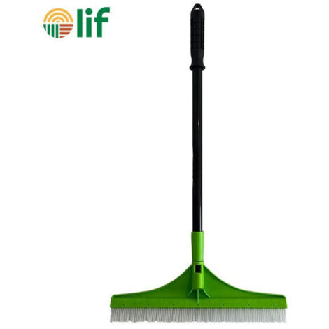 SCOPA A PETTINE PER PRATO SINTETICO 45cm SETOLE IN POLIAMMIDE CON MANICO LIF