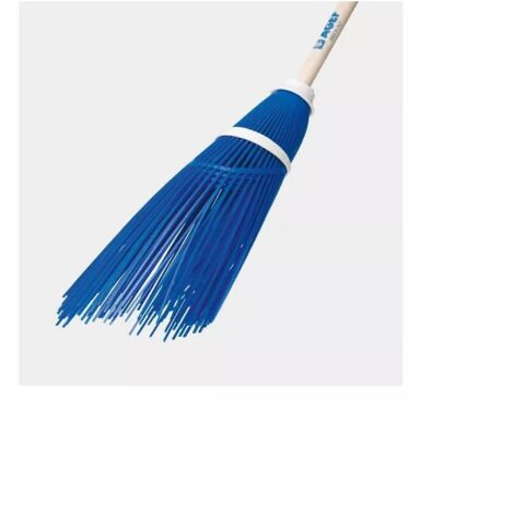 scopa da spazzino con fili diritti - manico da 130cm.