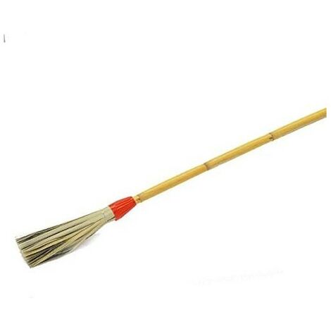 Scopa di Palma 132 cm, Manico in Canna Naturale Artigianale e Molto resistente
