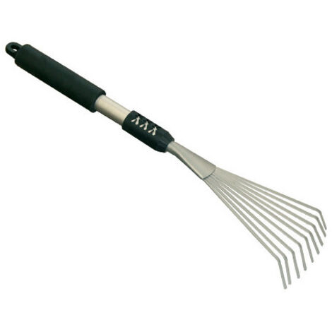 Scopa erba 9 denti 50 cm – attacco morsetto – Brixo Platino per giardino