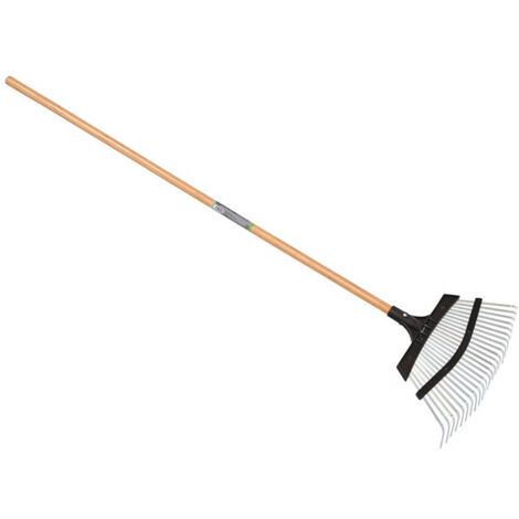 SCOPA PER ERBA E FOGLIE CON MANICO 135CM VERDEMAX