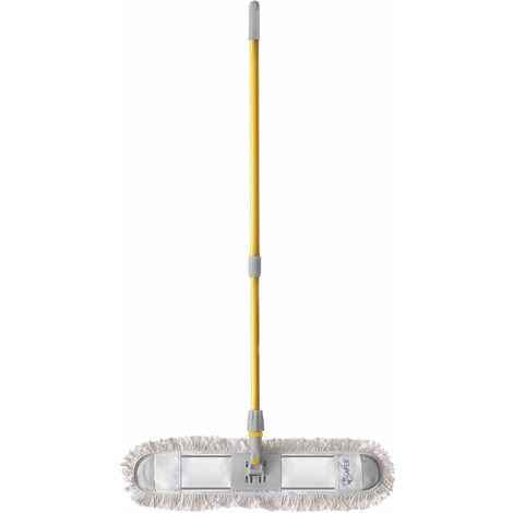 Scopa professionale con manico in metallo e panno lavabile in cotone -80 cm
