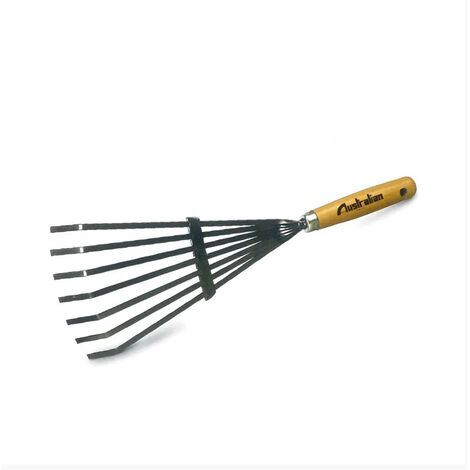 SCOPETTA IN ACCIAIO CON MANICO IN LEGNO 40cm MINIATTREZZO RASTRELLO AUSTRALIAN
