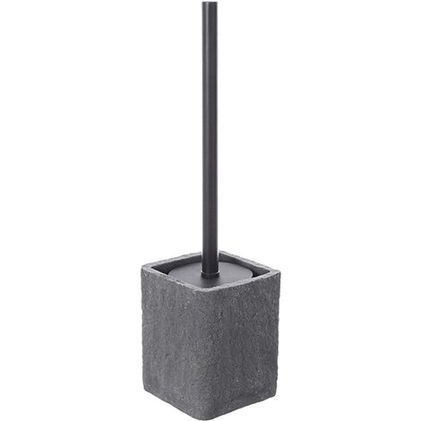 Scopino bagno da appoggio grigio in resina effetto pietra