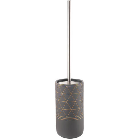 Scopino con ciuffo in setole d'appoggio in cemento 8733 Gedy serie CALIPSO Grigio