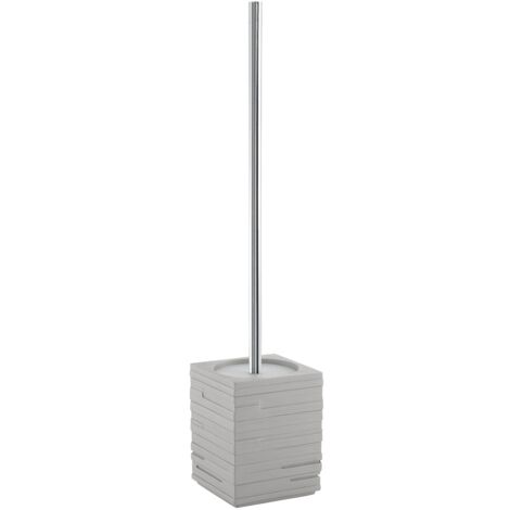 Scopino con ciuffo in setole d'appoggio in resina QU33 Gedy serie QUADROTTO Grigio