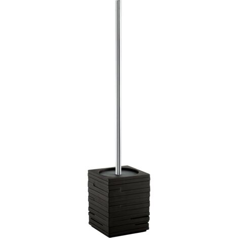 Scopino con ciuffo in setole d'appoggio in resina QU33 Gedy serie QUADROTTO Nero