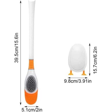 Scopino e porta scopino in silicone, scopino creativo con contenitore