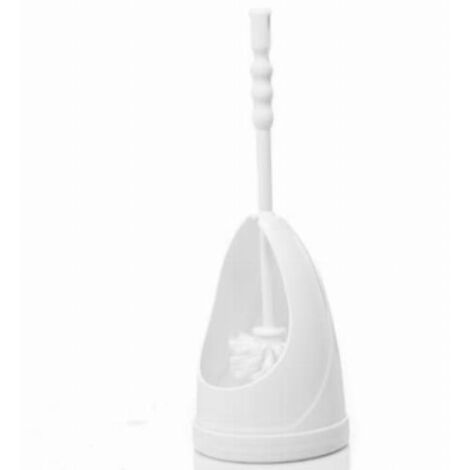 Scopino economico per wc in plastica con setole in nylon e base h 38 cm
