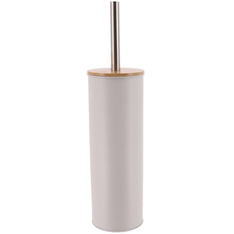 Scopino in metallo con copertura in bambù - grigio chiaro - Tendance
