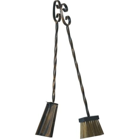 SCOPINO METALLICO SPAZZOLA RICAMBIO PER SET CAMINO FILI OTTONATI 1PZ (39253)