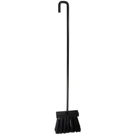 Scopino per camino modello Vesuvio in acciaio verniciato con setole in PVC lunghezza 54 cm