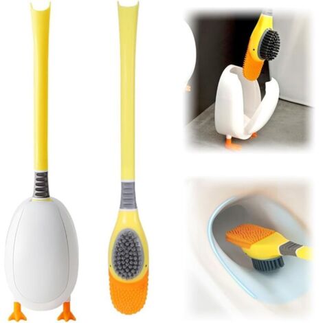 Scopino per WC a forma di paperella subacquea KZQ, Scopino per WC creativo in silicone, Scopino per WC per camper, Scopino per WC creativo in silicone