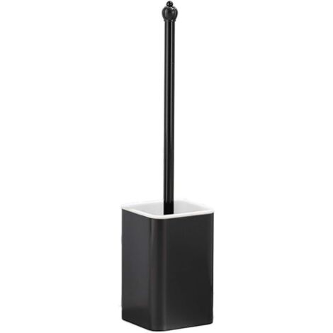 Scopino per WC con supporto, scopino per WC in nylon ultra morbido con supporto, struttura in alluminio, stoccaggio a parete e verticale