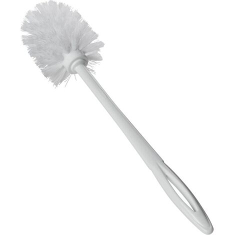 Scopino per WC da 37 cm, Bianco, Scopino per WC da bagno, Scopino per WC professionale/per la pulizia, Bianco