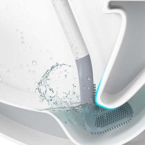 Scopino per WC da golf, Scopino per WC con testina da golf, Scopino per WC in silicone, Scopini e supporti per WC, per bagno o toilette per gli ospiti, nero