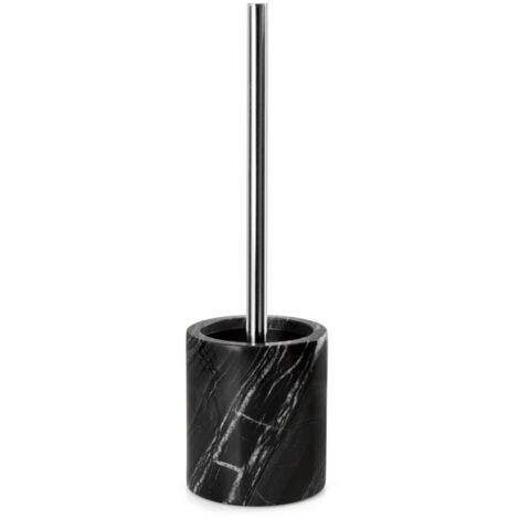 Scopino per WC Q-BATH PREMIUM DECOR 1528, marmo nero e grigio