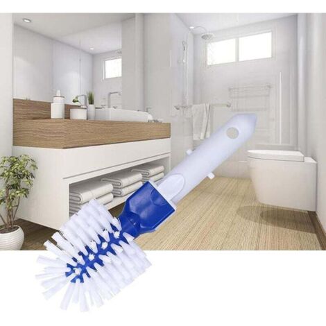 Scopino per WC, scopino per bagno, manico in plastica, scopino per la pulizia del WC, prodotti per la pulizia del bagno