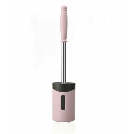 Scopino per WC, scopino per WC in silicone antibatterico, set scopino per WC con manico lungo