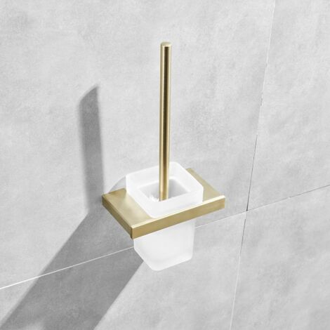 Scopino per WC Scopino per WC - Scopino e supporto per WC Oro - Scopino per WC da parete in acciaio inossidabile SUS304