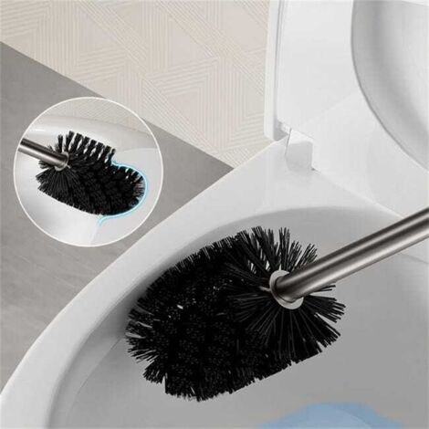 Scopino per WC senza trapano - Pulizia efficace per il tuo bagno - Modello migliorato (con ripiano) 207,833,5 cm bianco