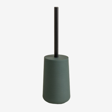 Bambelaa! - Scopino per WC con supporto, in acciaio inox, colore: argento e bianco
